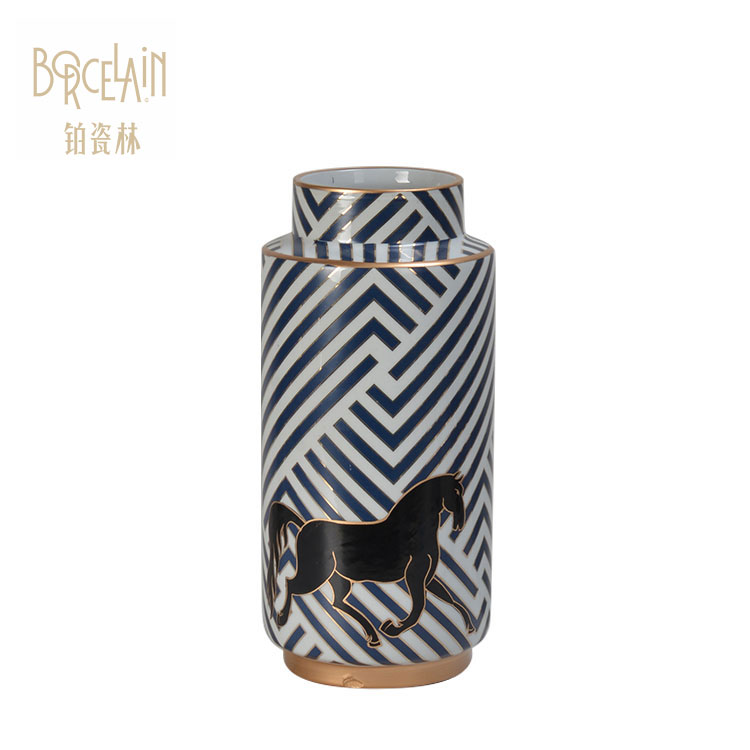 Home decoration luxury modern wholesale white ceramic storage container jar