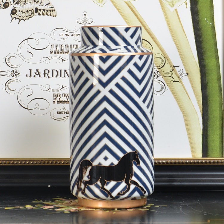 Home decoration luxury modern wholesale white ceramic storage container jar
