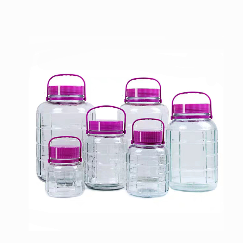 Home storage 1L to 25L large storage jar kitchen glass jars with screw lid for Food Preservation