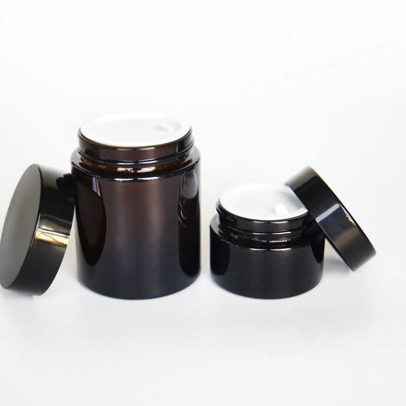 Homemade Lotion Cosmetics 50g Face Cream Amber Glass Jar