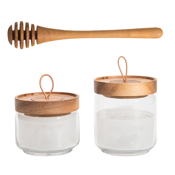 Honest suppliers 350ml 500ml luxury honey jar glass,  glass jars and containers