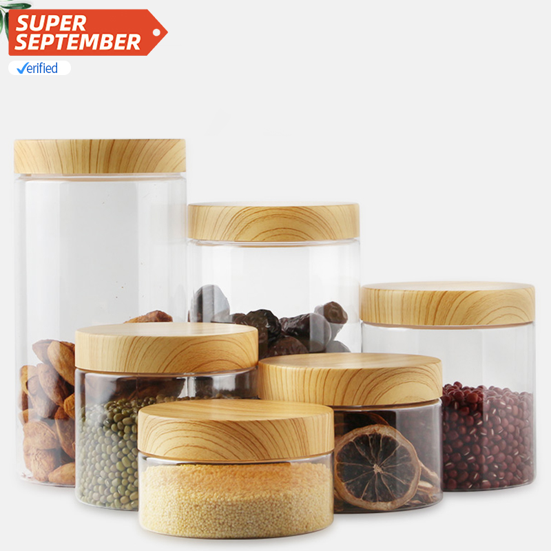 Honest suppliers Natural 100ml 200ml plastic jars wholesale, plastic jam jars