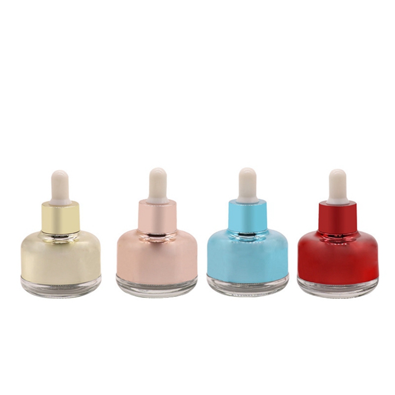 Honest suppliers clear glass bottle airless bottle cosmetic, cosmetics bottle with dropper