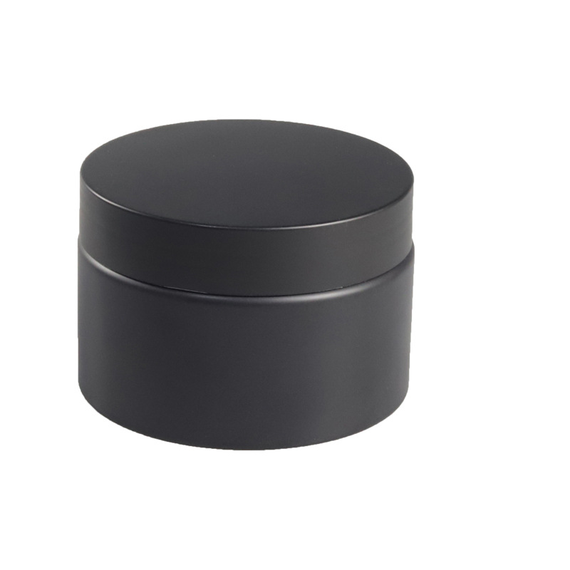 Honest suppliers matte or gloss single wall black 4oz 120ml 120g face cream plastic cosmetic jar, lotion containers