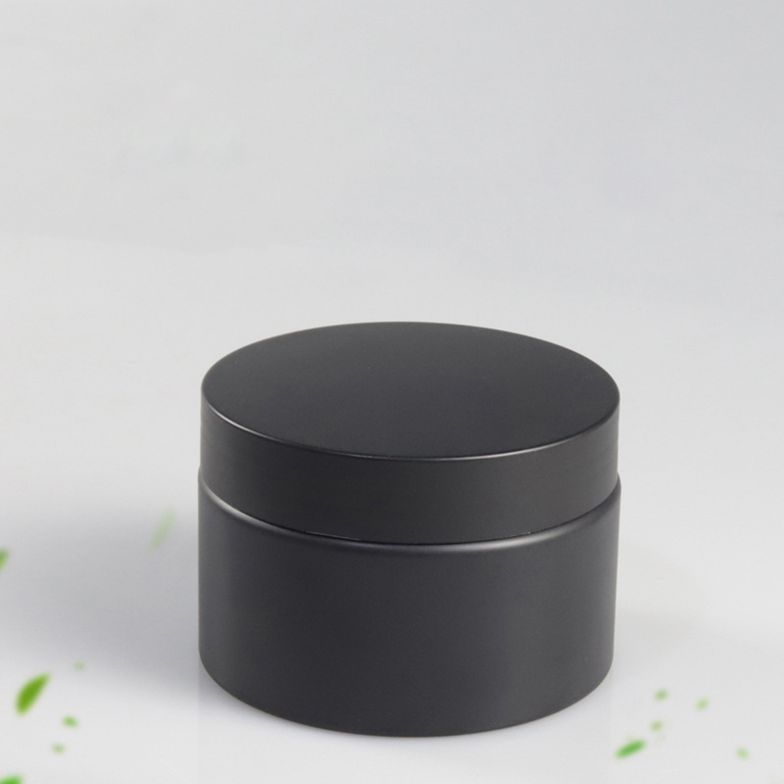 Honest suppliers matte or gloss single wall black 4oz 120ml 120g face cream plastic cosmetic jar, lotion containers