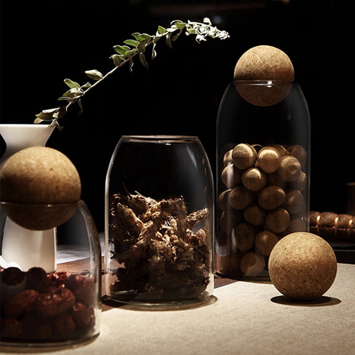 Honest suppliers round glass jar, glass jar hermetic