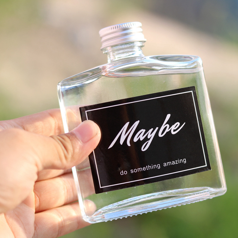 Honest suppliers square glass bottle, glass bottle for milk