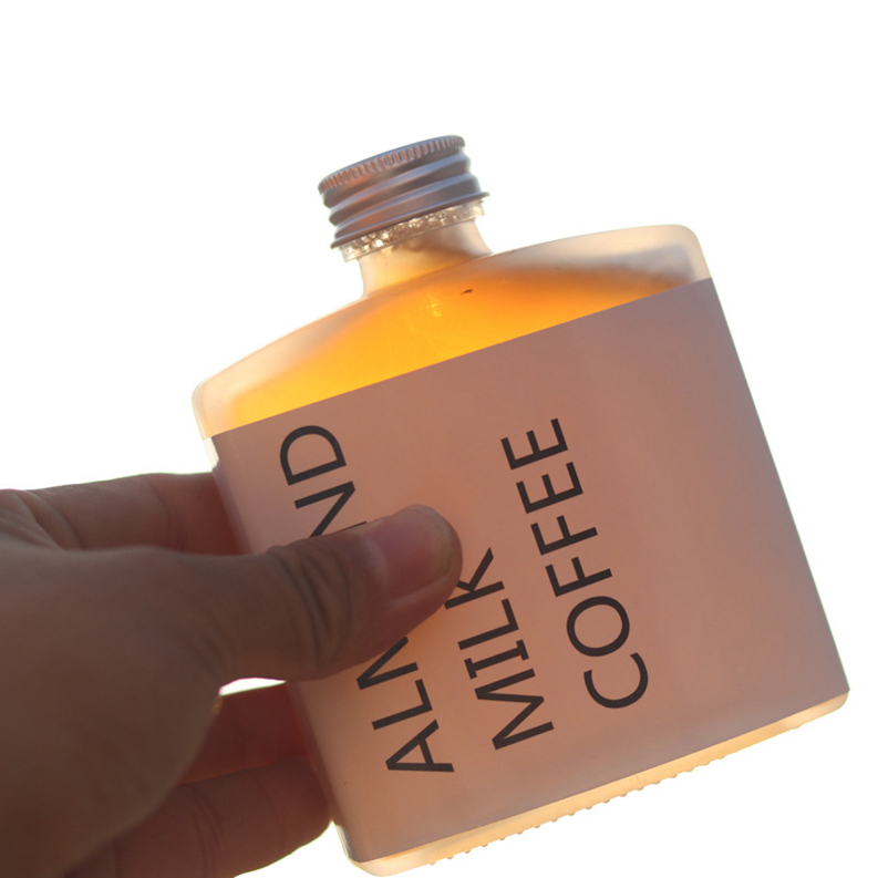 Honest suppliers square glass bottle, glass bottle for milk