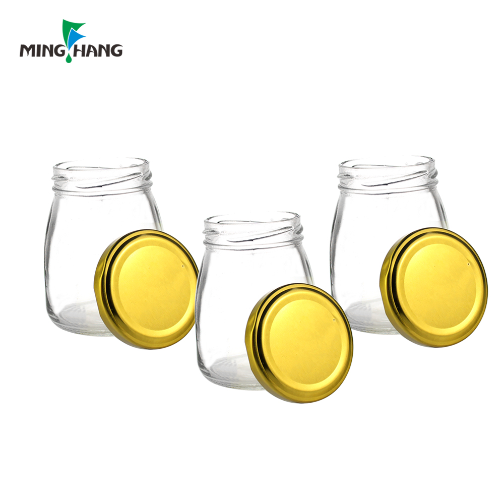 Honey Bee Storage Jars with Lid Factory Direct Supply Unique 50ml 100ml 200ml Glass Food Eco-friendly Storage Bottles