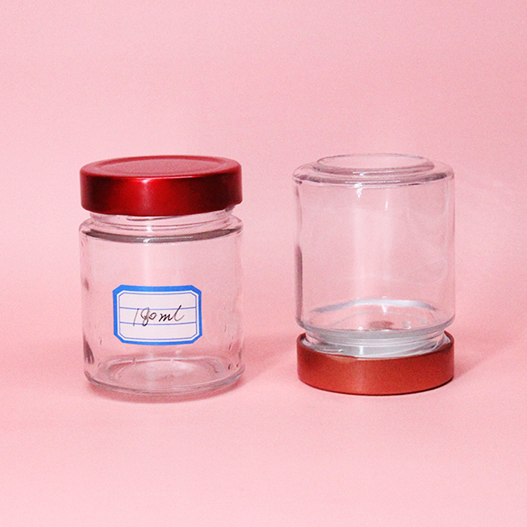 Honey Packaging Jar 250ml Wide Mouth Clear Sauce Glass Jars With Sliver Black Gloden White Lids