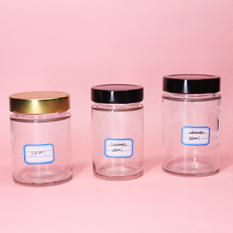 Honey Packaging Jar 314ml Wide Mouth Glass Jar with 70mm metal lids