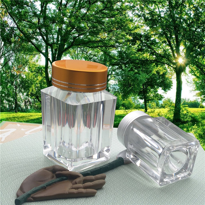 Honey packaging container 1kg square food honey glass jar packaging with plastic lid