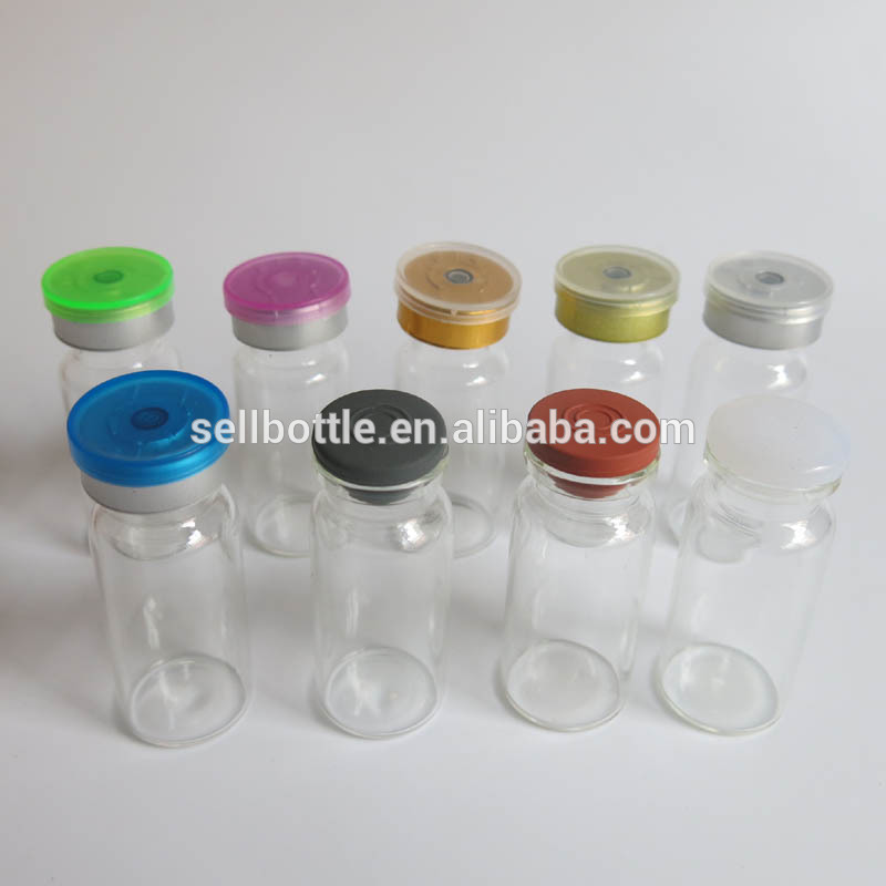 Hot 10ML Clear Injection Vial 10CC Medicine Glass Bottle With Different Color Flip Off Cap For Steroid 2250