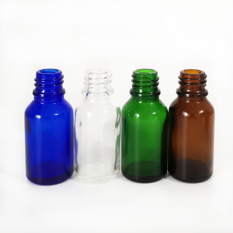 Hot 15ml amber clear green blue glass vial dropper bottles serum essential oil bottles