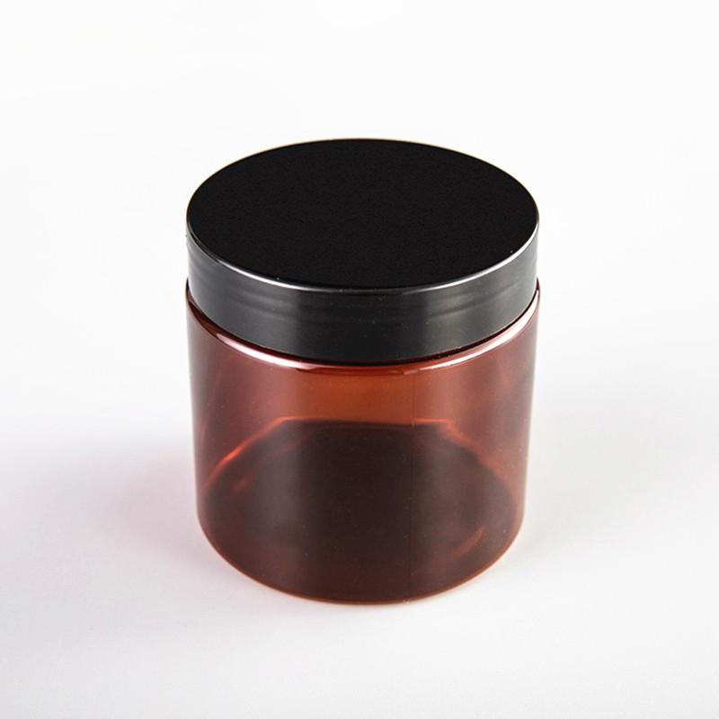 Hot 30ml 50ml 100ml 150ml 200ml 250ml 500ml amber pet plastic jar cosmetic jar container for Face Cream