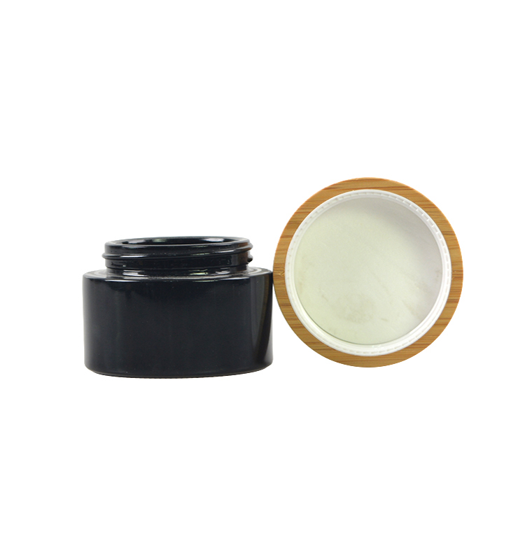 Hot 5ml 10ml 15ml 20ml 30ml 50ml 60ml 100ml bamboo cap essential oil bottle matte black red frosted glass bamboo dropper bottle