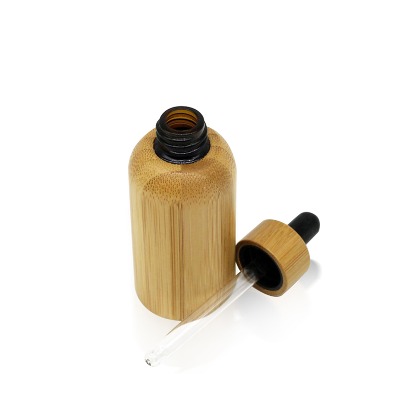 Hot 5ml 10ml 15ml 20ml 30ml 50ml 60ml 100ml wooden bamboo essential oil bottle glass bamboo dropper bottle