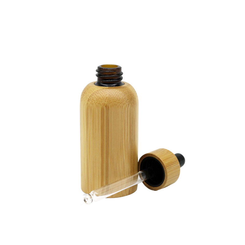 Hot 5ml 10ml 15ml 20ml 30ml 50ml 60ml 100ml wooden bamboo essential oil bottle glass bamboo dropper bottle