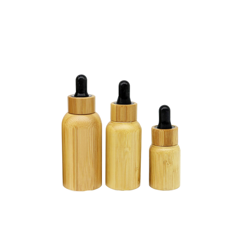 Hot 5ml 10ml 15ml 20ml 30ml 50ml 60ml 100ml wooden bamboo essential oil bottle glass bamboo dropper bottle