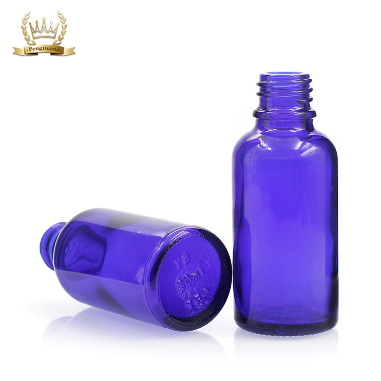 Hot Cheap Empty Essential Oil Bottle Cobalt Blue Glass Bottle Dropper Bottle 30ml With Dropper And Black Cap Wholesale For Sale