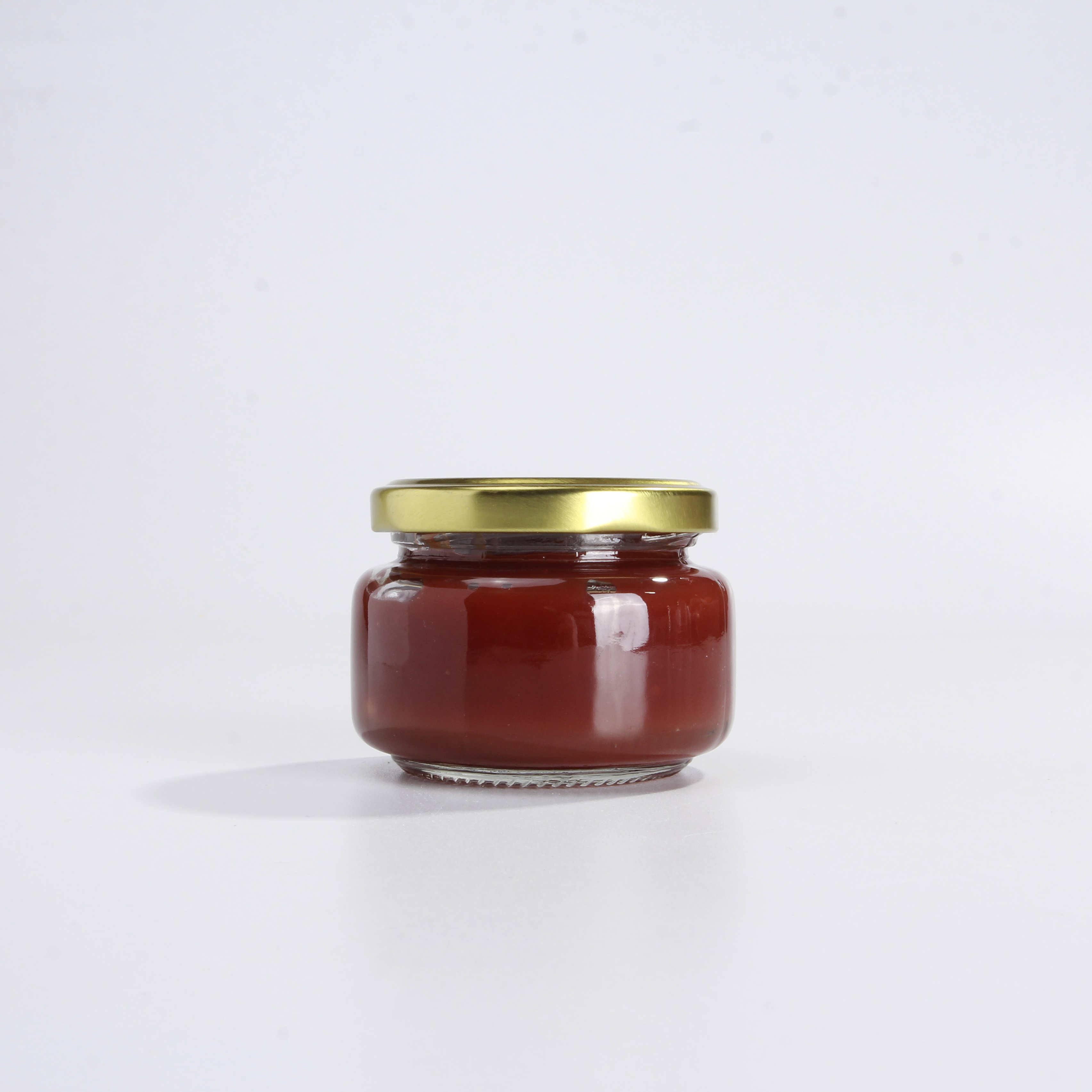 Hot Chili Sauce Jam Honey Bottles Glass Jars Hot Sale Small Square 50ml 100ml Storage Bottles & Jars Screw Metal Lid Cover