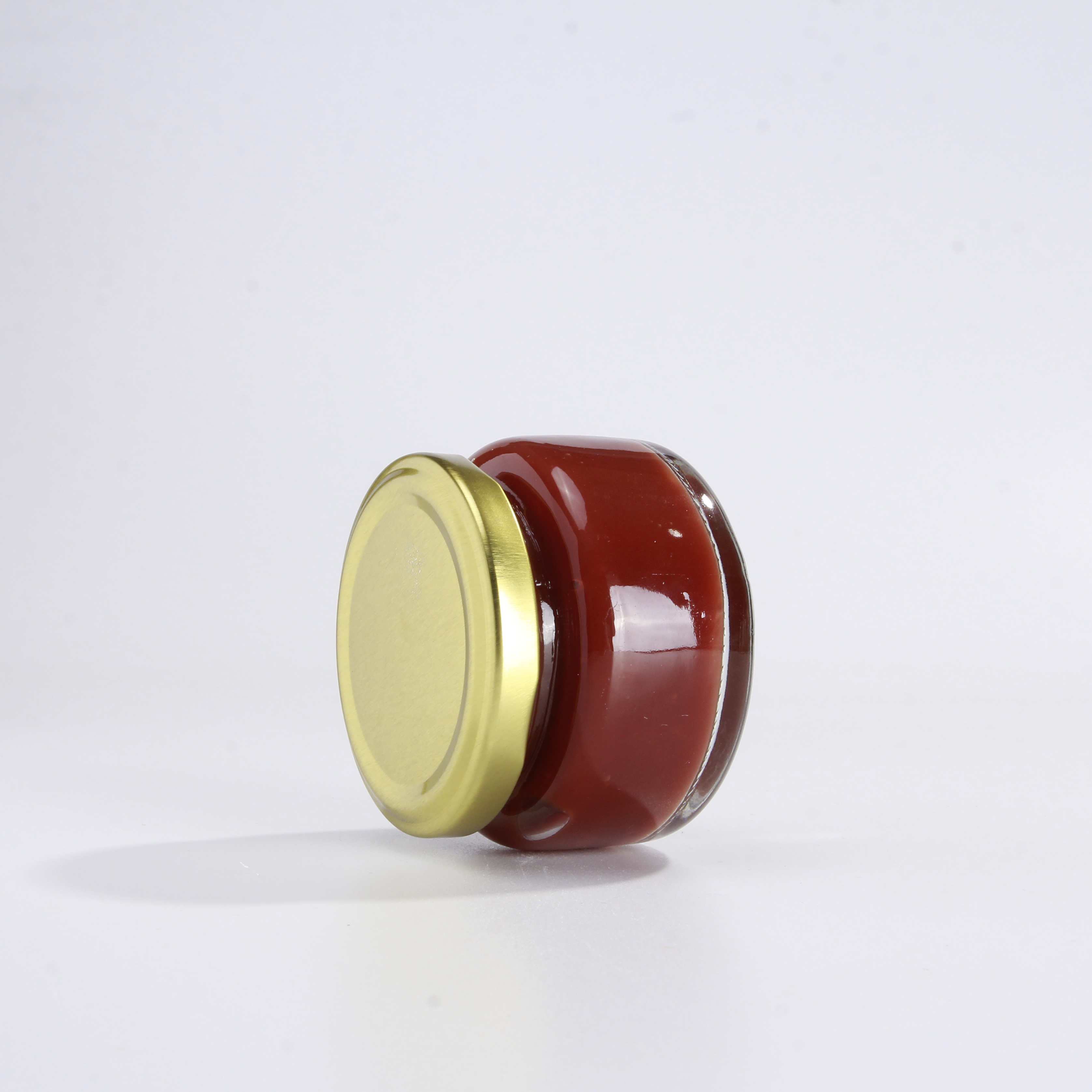 Hot Chili Sauce Jam Honey Bottles Glass Jars Hot Sale Small Square 50ml 100ml Storage Bottles & Jars Screw Metal Lid Cover