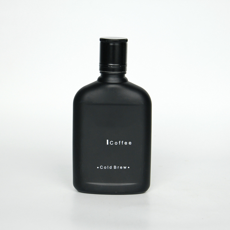 Hot Drinking Bottle Colored 200ml Flask Glass Bottle For Whisky Liquor Cold Brew Coffee Wine