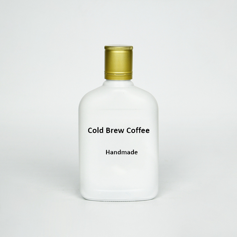 Hot Drinking Bottle Colored 200ml Flask Glass Bottle For Whisky Liquor Cold Brew Coffee Wine