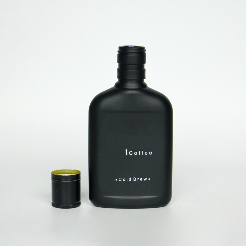 Hot Drinking Bottle Colored 200ml Flask Glass Bottle For Whisky Liquor Cold Brew Coffee Wine