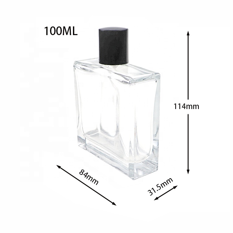 Hot Sale 100 ml Square Shape Perfume Bottle Manufacturers Personalized Perfume Bottle For Men