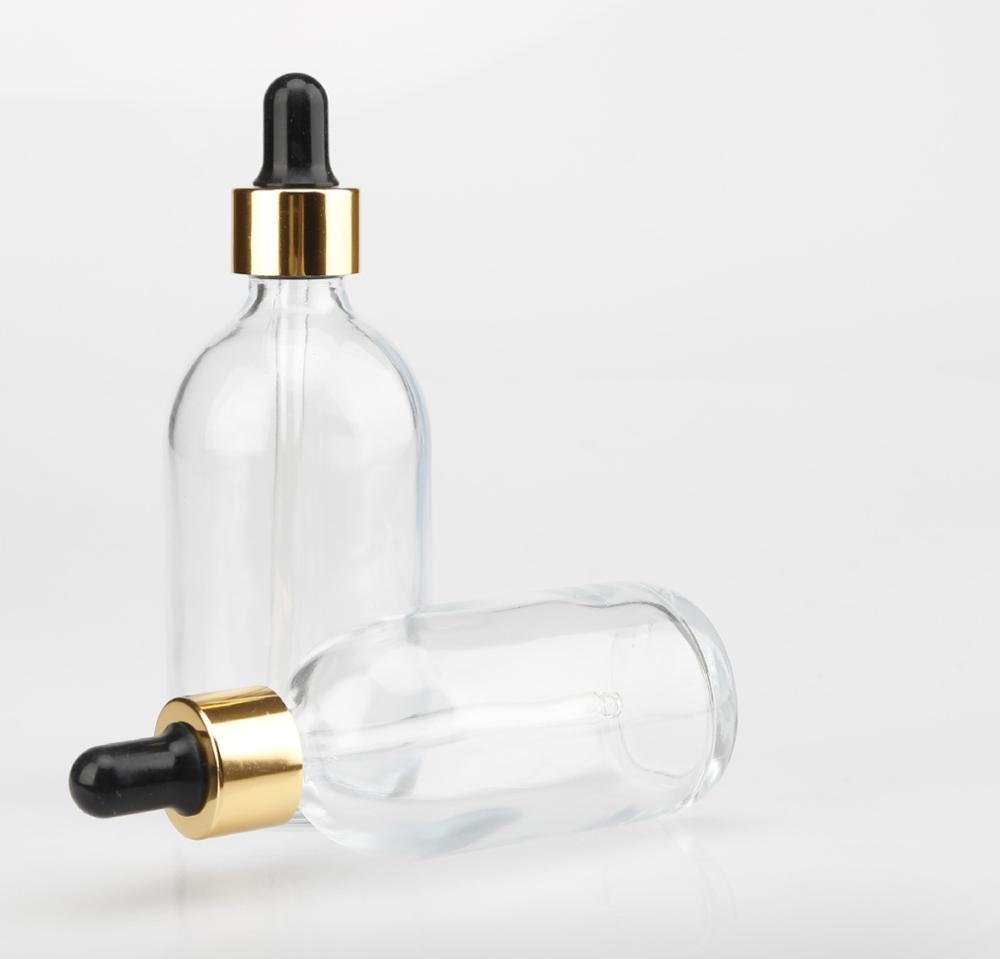 Hot Sale 100ml 24K Goldzan Ampoule Empty Glass Bottle with Dropper