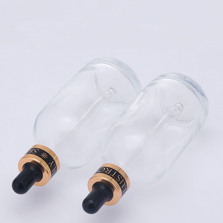 Hot Sale 100ml 24K Goldzan Ampoule Empty Glass Bottle with Dropper