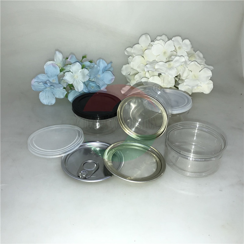Hot Sale 100ml Plastic Weed Accessories Jars With Clear Peel Off Lid And Cover