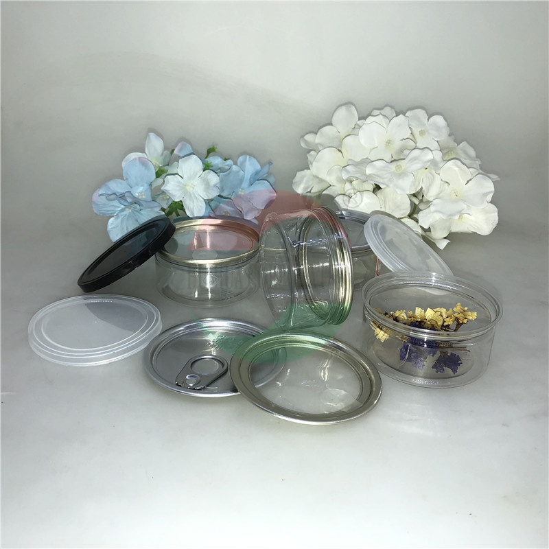 Hot Sale 100ml Transparent PET Plastic Pop Top Bottles Clear Lid