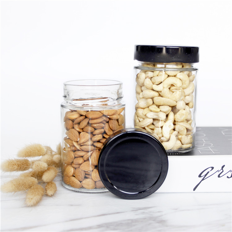 Hot Sale 106ml 212ml 314ml 580ml Clear Food Glass Jars In Bulk