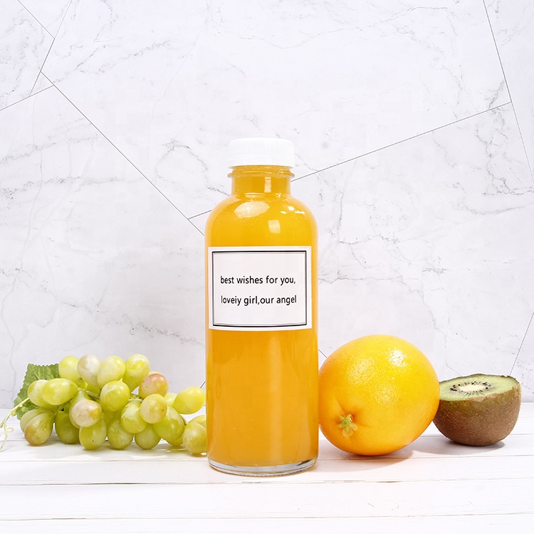 Hot Sale 12oz 500ml Clear Glass Kombucha Bottle With Plastic Or Metal Lid