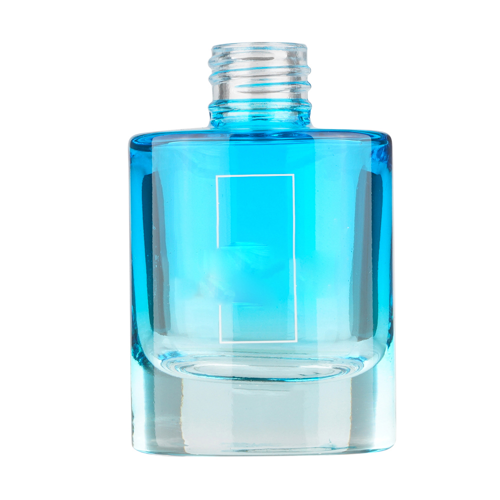 Hot Sale 15Ml 20Ml 25Ml 30Ml 50Ml 60Ml 100Ml Color Luxury Blue Empty Glass Square Dropper Bottle