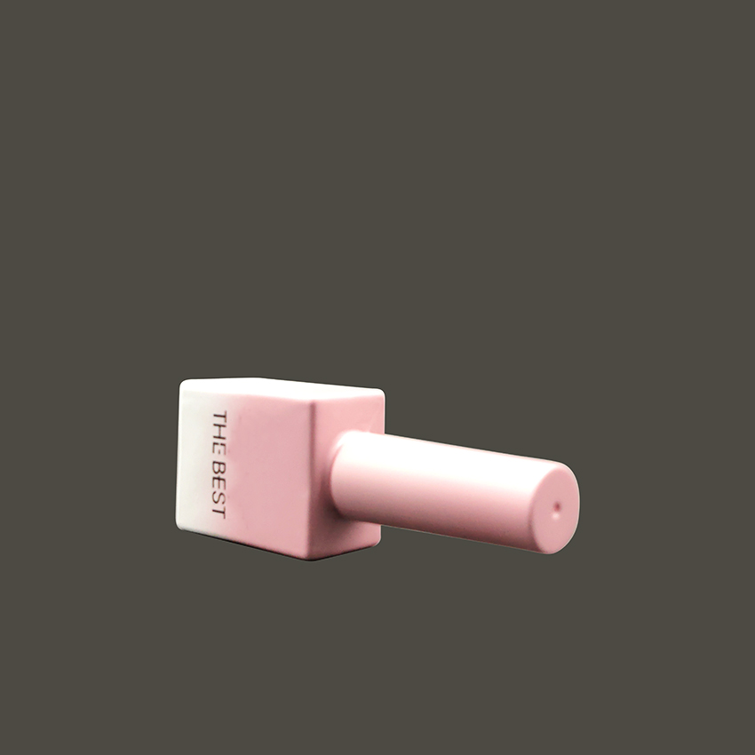 Hot Sale 15ml Empty Fancy Rectangle Gradient Pink Color Nail Polish Bottle With Brush