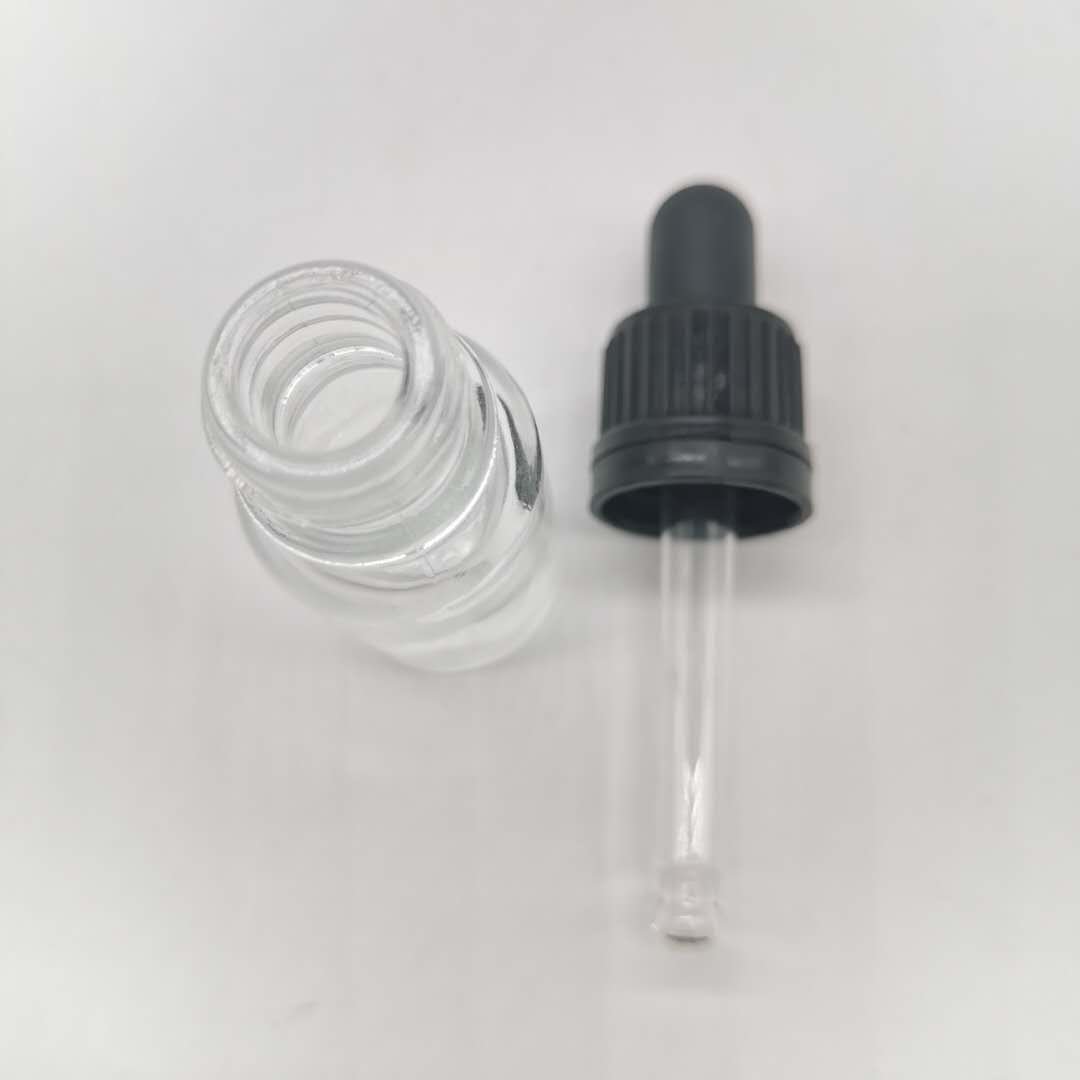 Hot Sale 15ml Plastic Dropper Transparent Glass Essential Oil Bottle