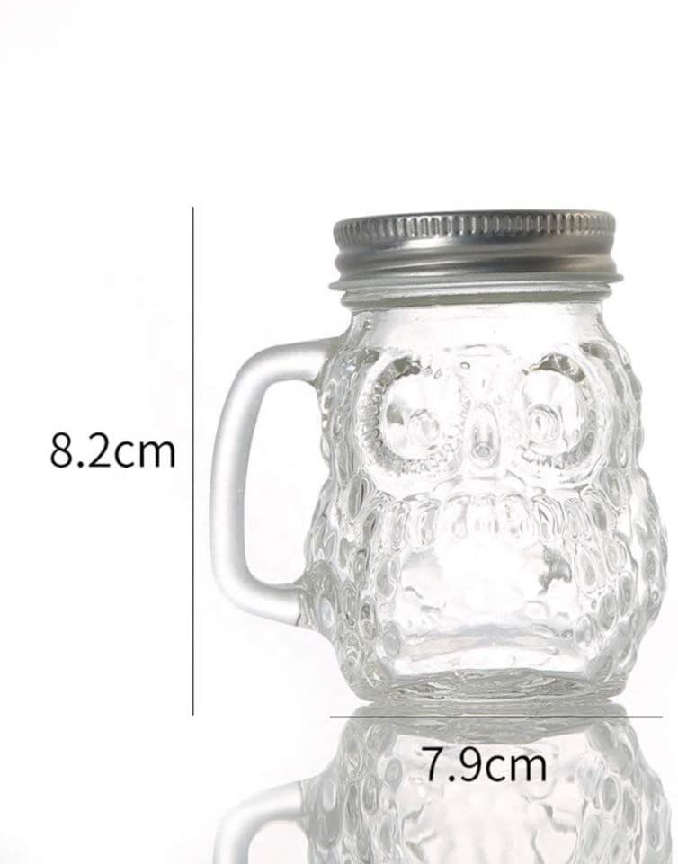 Hot Sale 16OZ 480ML airtight OWL glass mason jar with handle