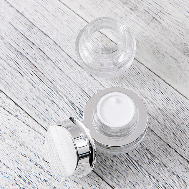 Hot Sale 20g 50g 100g 250g Plastic Cosmetic Cream Jar With Silver Edge For Skin Care Care Cream Or Facial Mask