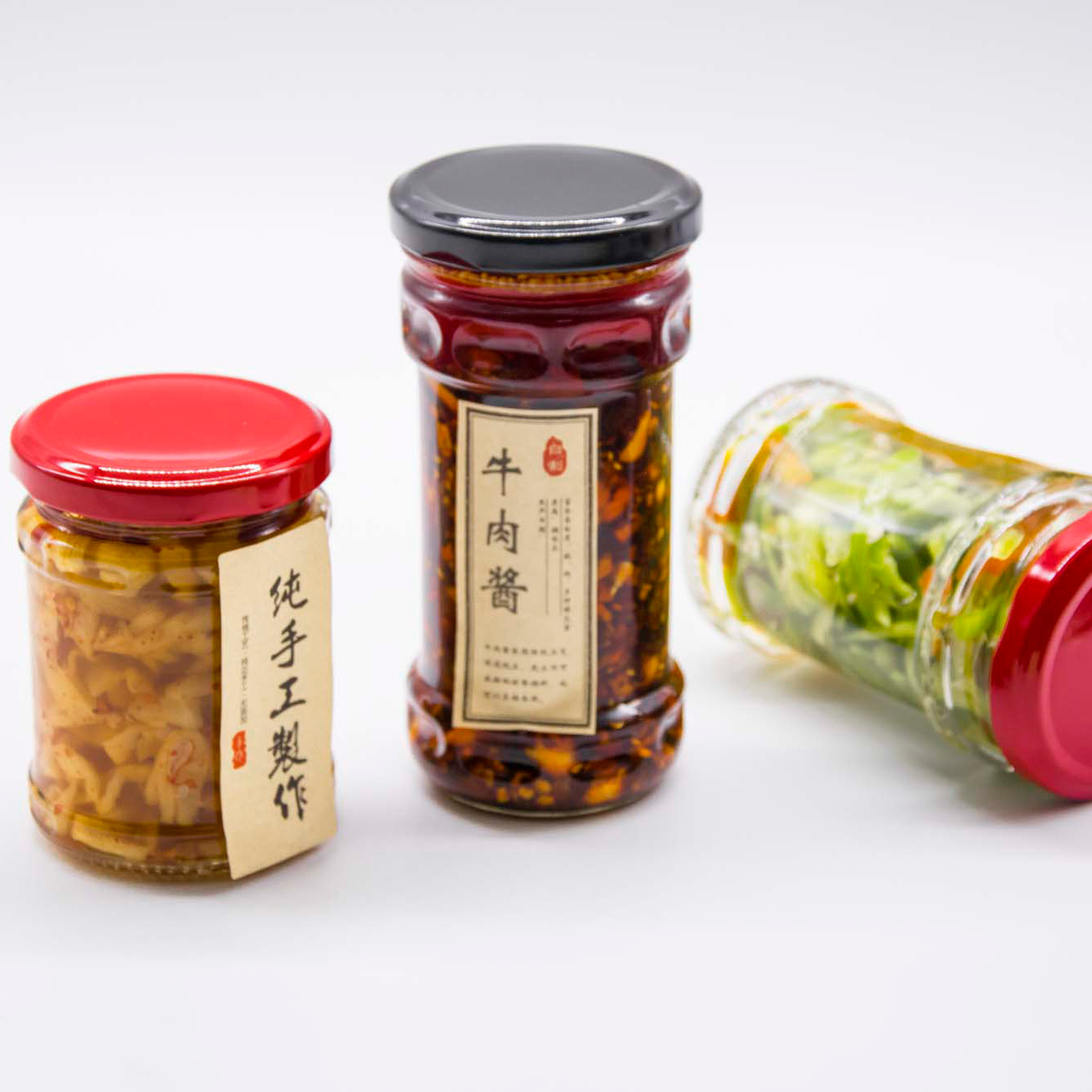 Hot Sale 250ml Clear Food Packaging Honey Jar Glass Jam Jar With Metal Lid