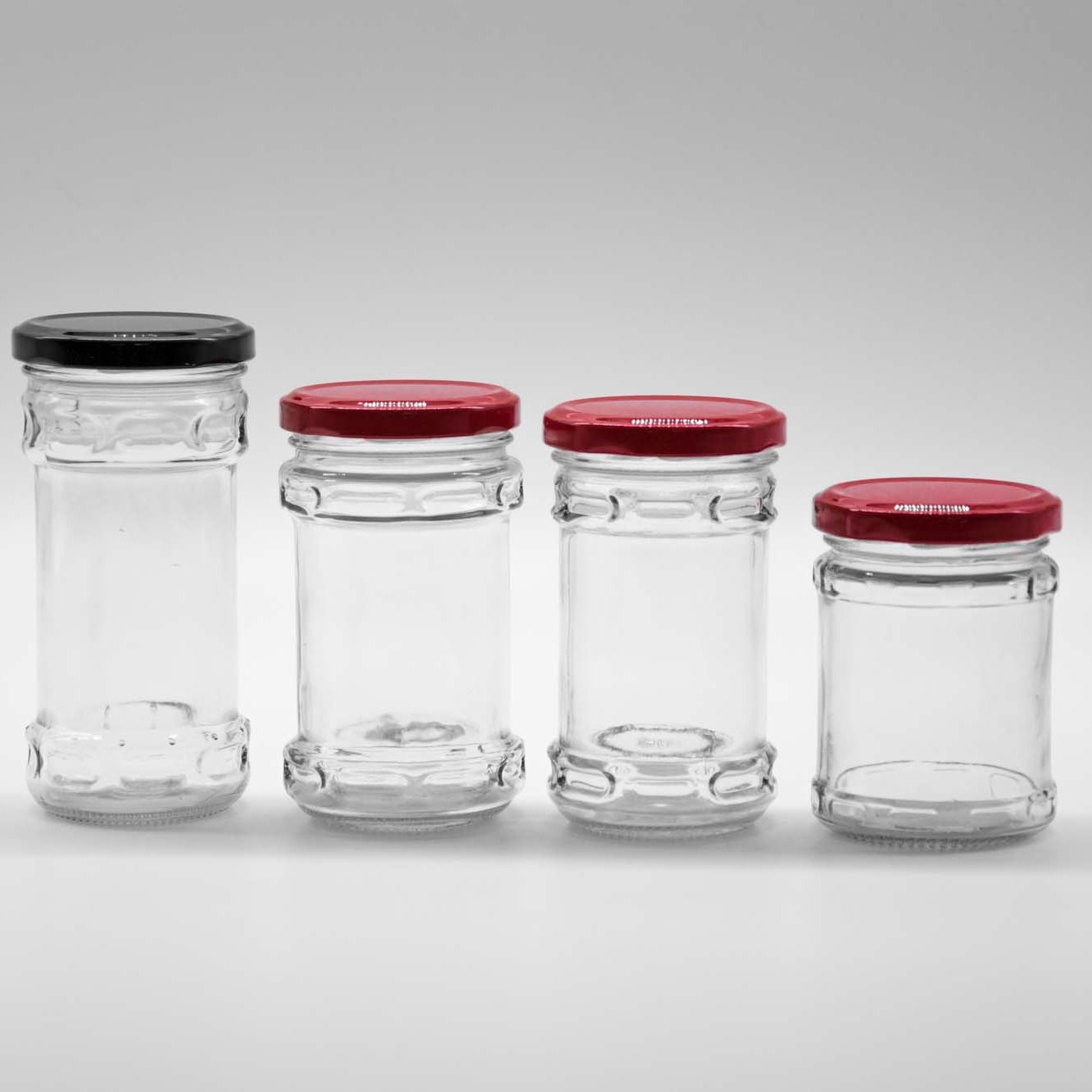 Hot Sale 250ml Clear Food Packaging Honey Jar Glass Jam Jar With Metal Lid