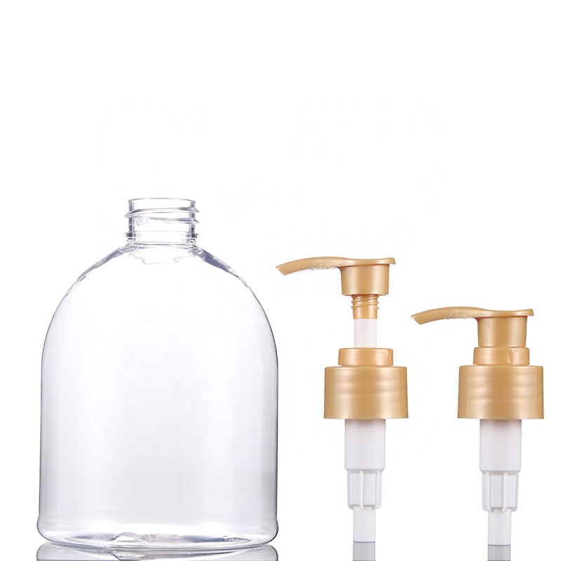 Hot Sale 300ml 500ml PET clear plastic empty hand sanitizer pressure pump bottles
