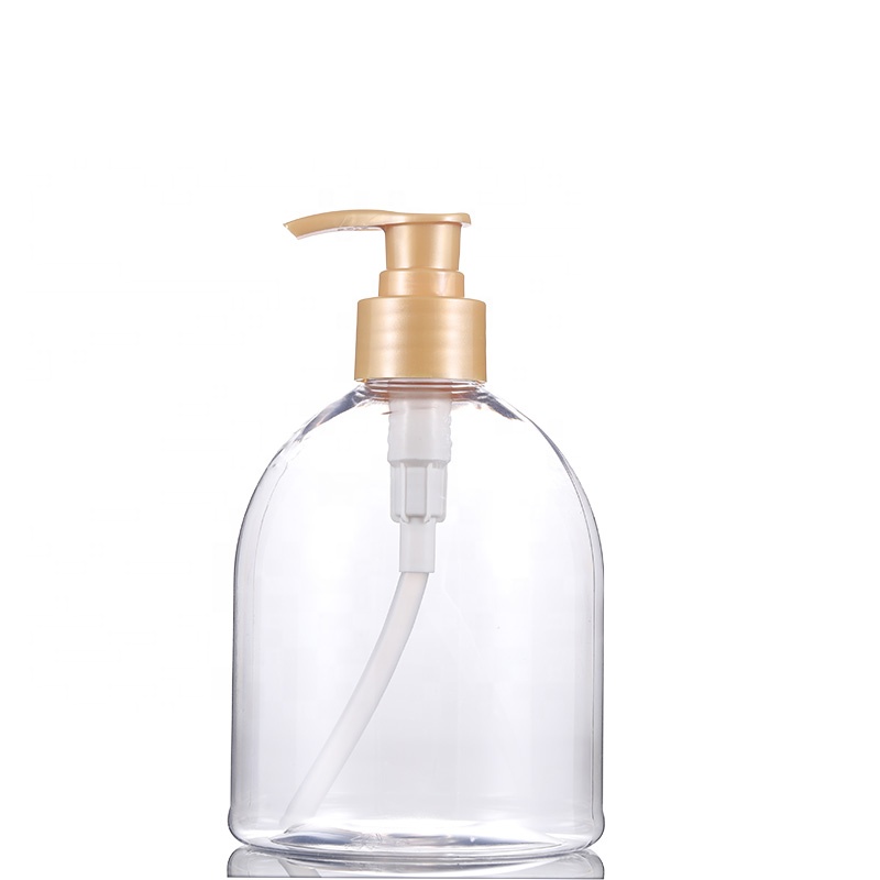 Hot Sale 300ml 500ml PET clear plastic empty hand sanitizer pressure pump bottles