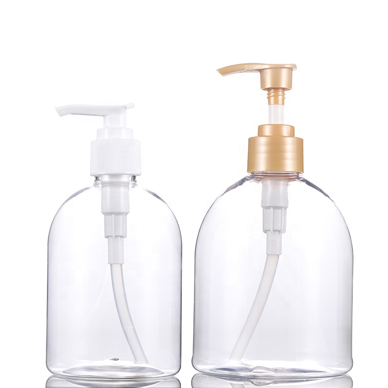 Hot Sale 300ml 500ml PET clear plastic empty hand sanitizer pressure pump bottles