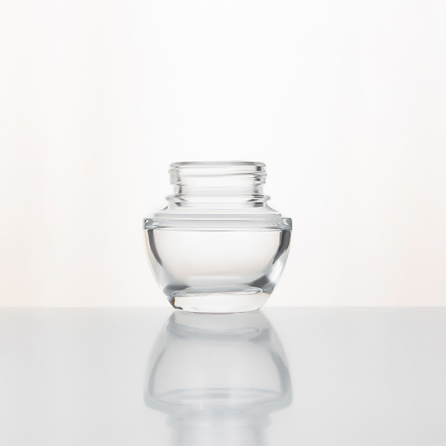 Hot Sale 30g Frosted glass Cosmetic Cream Jar With Bamboo Lid