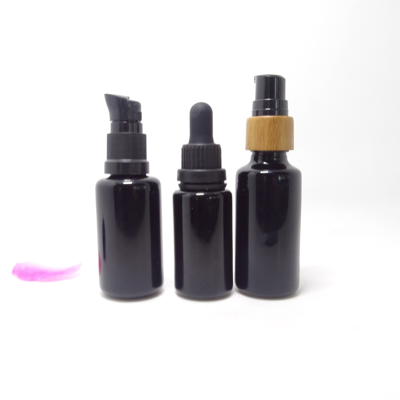 Hot Sale 30ml 1oz Empty ultraviolet glass dark violet spray bottle