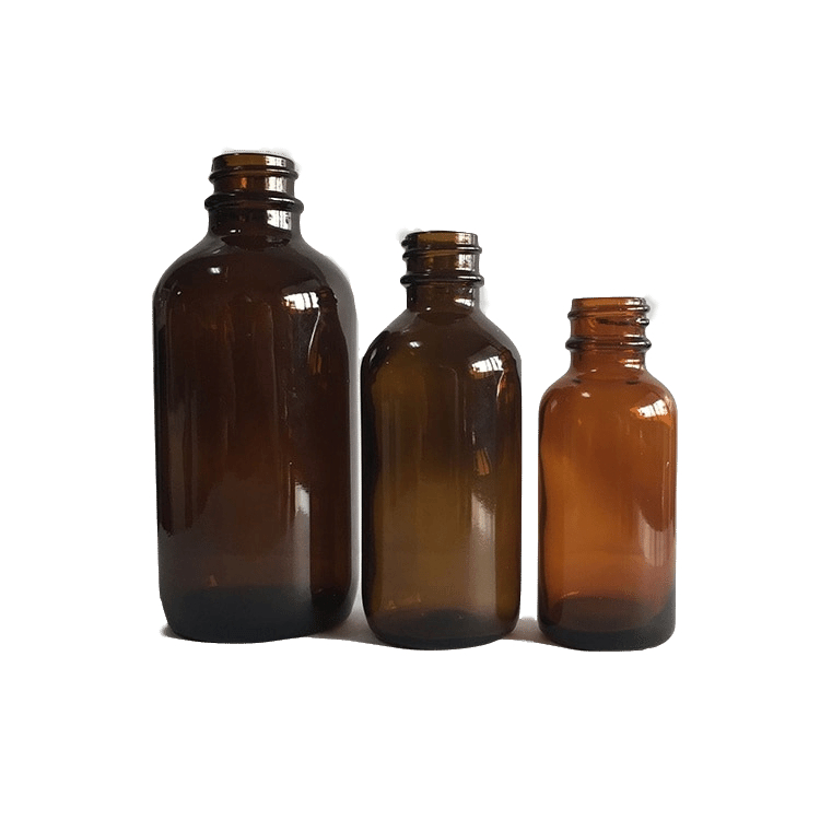 Hot Sale 30ml 60ml 120ml amber boston round glass bottle with glass pipette