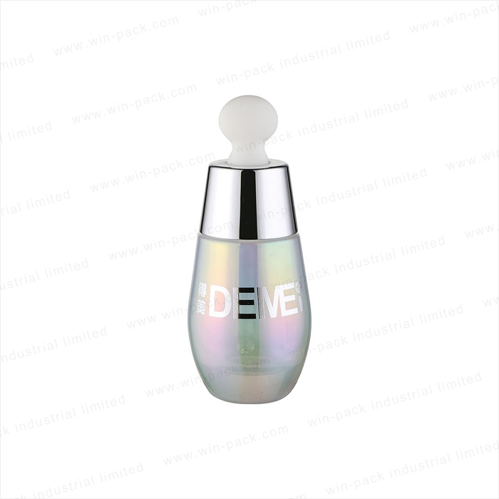 Hot Sale 30ml Luxury UV coating glass dropper lotion bottle with new design for high quality